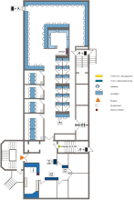 Lageplan Teilbibliothek Medizin, Erdgeschoss